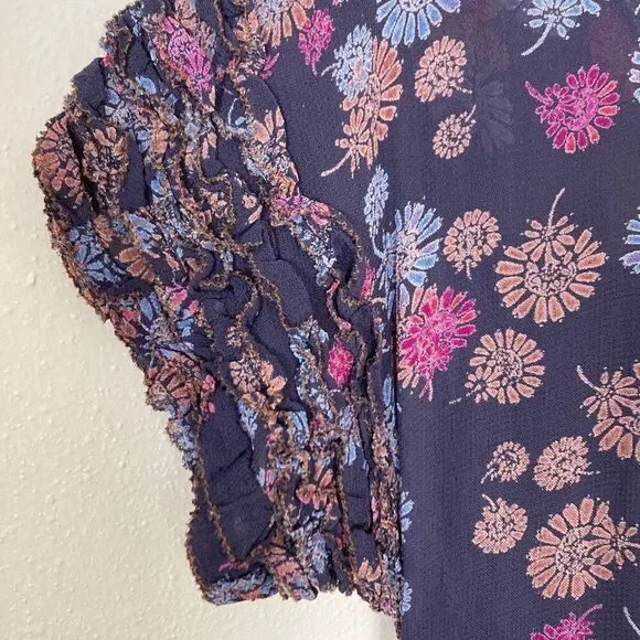 Free People Fit and Flare Mini Dress/Tunic Top Size 2 (J20) - Picture 4 of 15